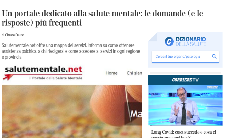 Corriere_della_sera_portale_salute_mentale Corriere della Sera: Un portale dedicato alla salute mentale