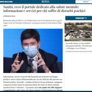 Corriere della Sera. Sanità, ecco il portale dedicato alla salute mentale: informazioni e servizi per chi soffre di disturbi psichici