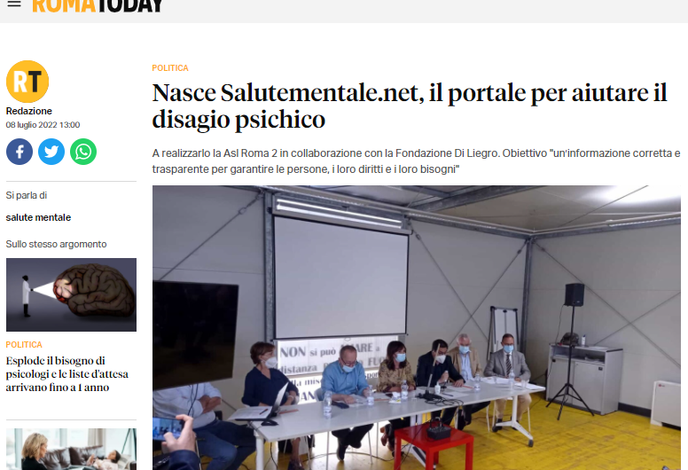 romatoday_portale_salute_mentale_net RomaToday. Nasce salutementale.net, il portale per aiutare il disagio psichico