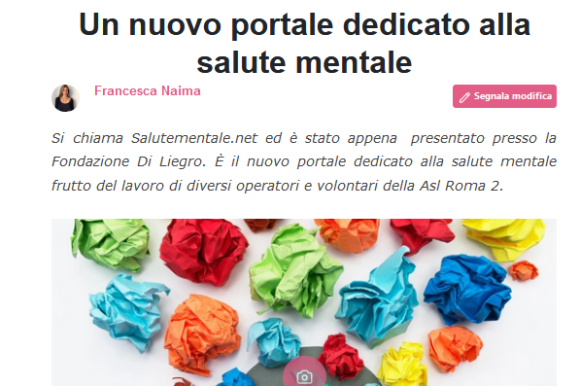 Più Sani più Belli. Un nuovo portale dedicato alla salute mentale
