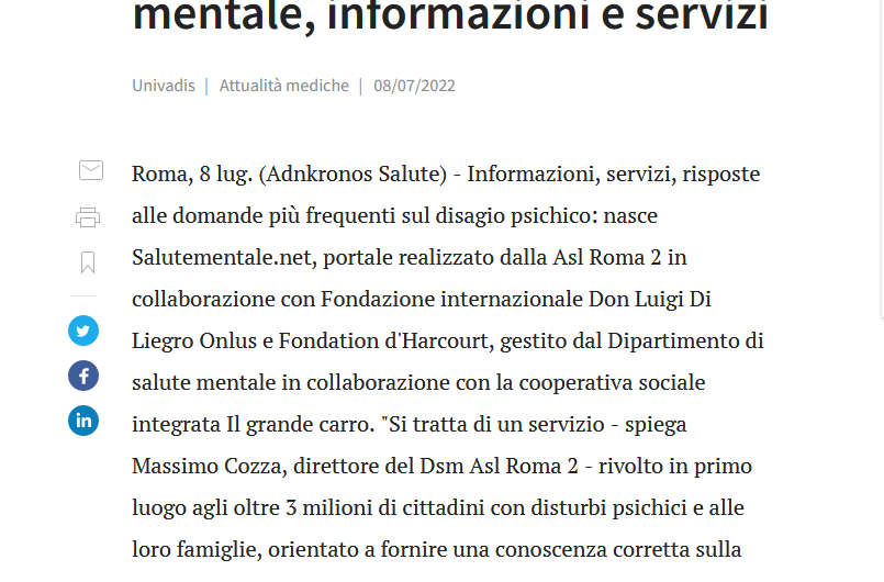univadis Univadis. Nasce il portale sulla salute mentale, informazioni e servizi