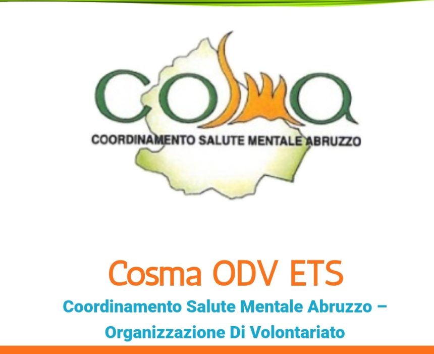 PARLANO DI NOI COSMA ODV ETS- COORDINAMENTO SALUTE MENTALE ABRUZZO-ORG DI VOLONTARIATO