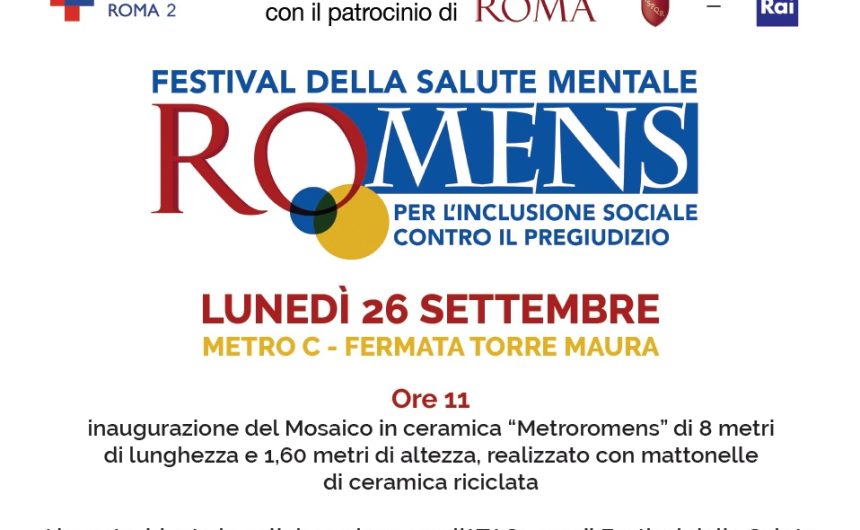 mosaico RO.MENS: inaugurazione del mosaico Metroromens