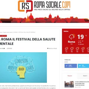 RomaSociale.com. A Roma il Festival della Salute Mentale