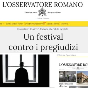 L’OSSERVATORE ROMANO. RO.MENS: Un festival contro i pregiudizi