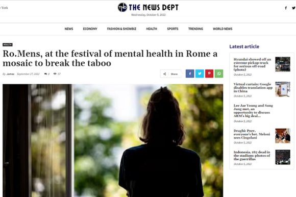 THE NEWS DEPT. Ro.Mens, at the festival of mental health in Rome a mosaic to break the taboo