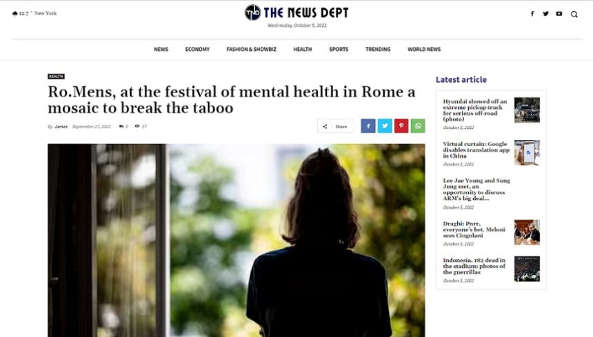 THE NEWS DEPT. Ro.Mens, at the festival of mental health in Rome a mosaic to break the taboo