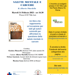 Salute mentale e carcere. Incontro con Alberto Sbardella Direttore UOC SMPPF Rebibbia