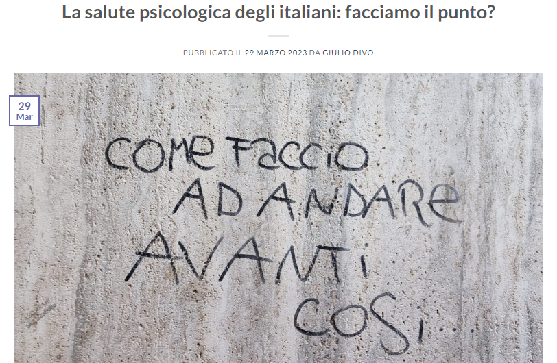 #stopalpanico. La salute psicologica: facciamo il punto con il Direttore Massimo Cozza