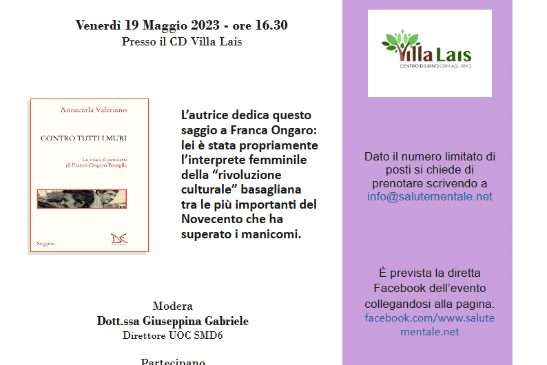 Incontro con l’autore: Contro tutti i muri. La vita e il pensiero di Franca Ongaro Basaglia