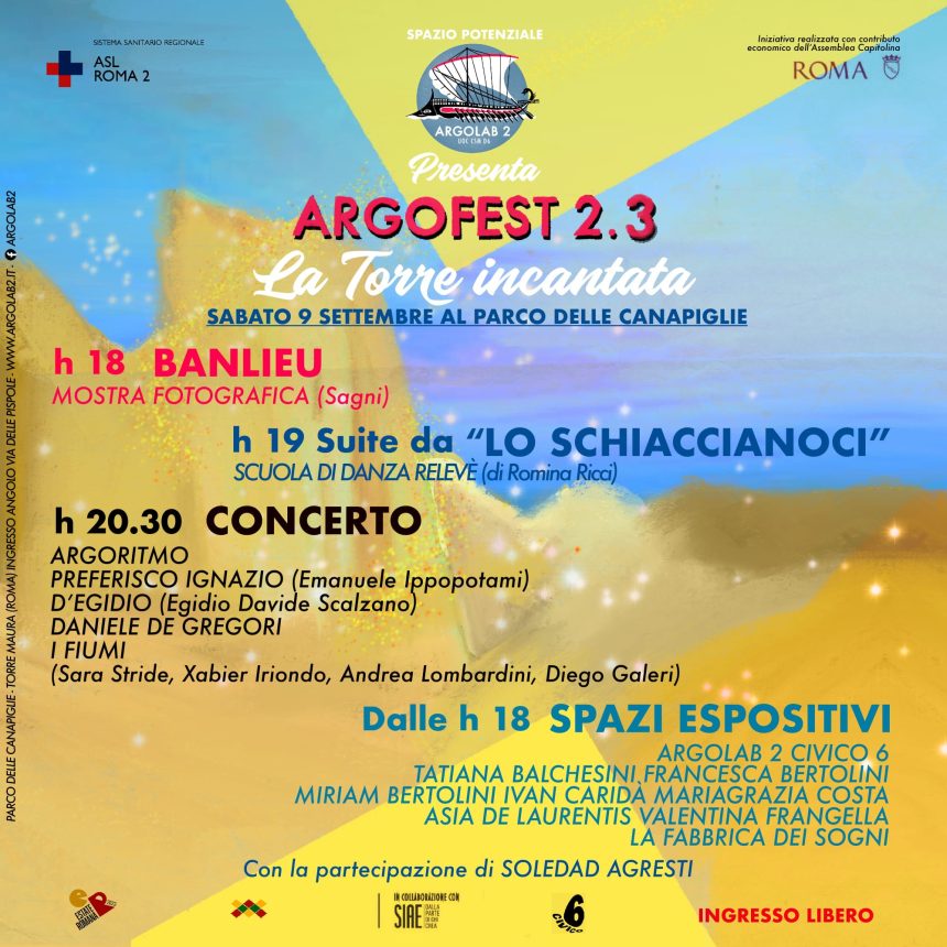 Spazio Potenziale presenta: Argofest 2.3 La Torre Incantata. Parco delle Canapiglie