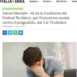 Al via la II edizione del Festival ‘Ro.Mens’, per l’inclusione sociale contro il pregiudizio