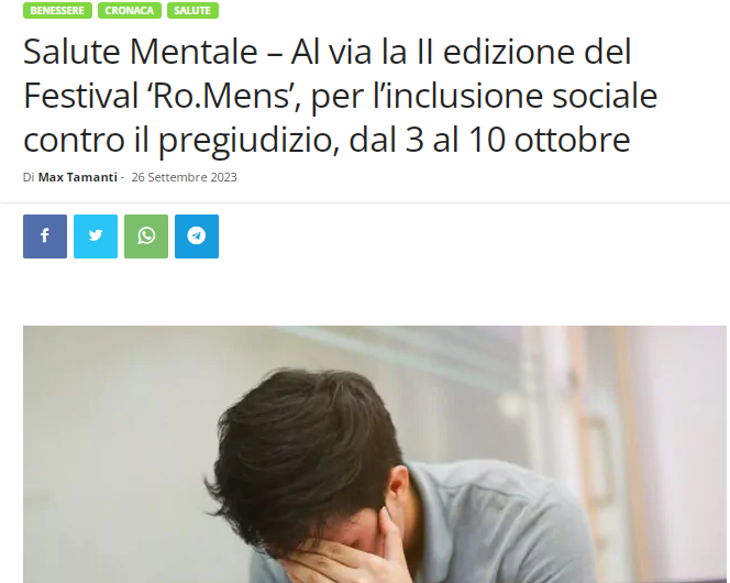 ITALIASERA.ROMESN Al via la II edizione del Festival ‘Ro.Mens’, per l’inclusione sociale contro il pregiudizio