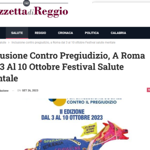 Inclusione contro pregiudizio, a Roma dal 3 al 10 ottobre Festival salute mentale