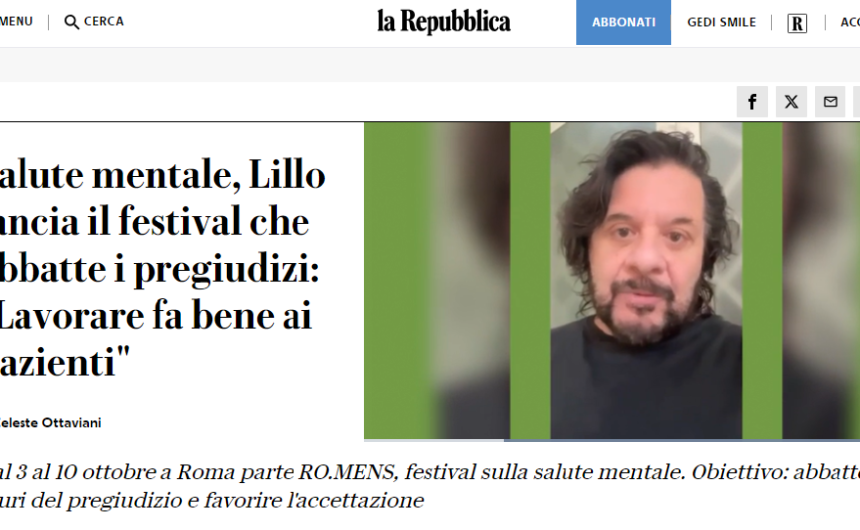 lillo.romens Lillo lancia il festival che abbatte i pregiudizi: “Lavorare fa bene ai pazienti”