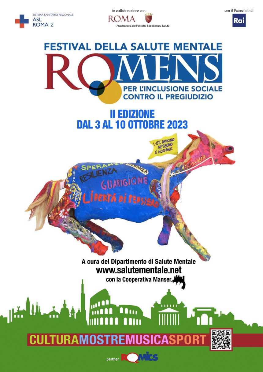 Al via la II Edizione di RO.MENS il Festival della Salute Mentale dal 3 al 10 ottobre