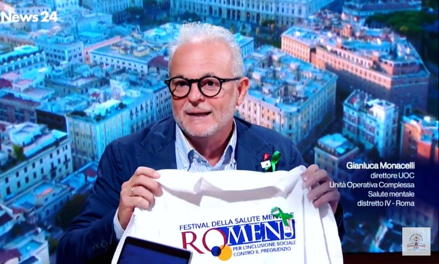 Gianluca Monacelli e Daniele Mencarelli a Rai News 24 per la Giornata Mondiale Salute Mentale