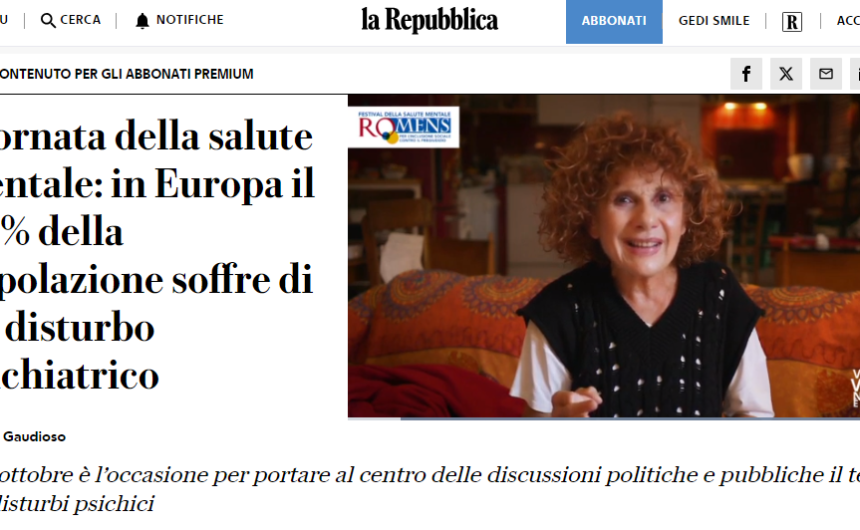 repubblica Salute mentale. In Europa il 60% della popolazione soffre di un disturbo psichiatrico