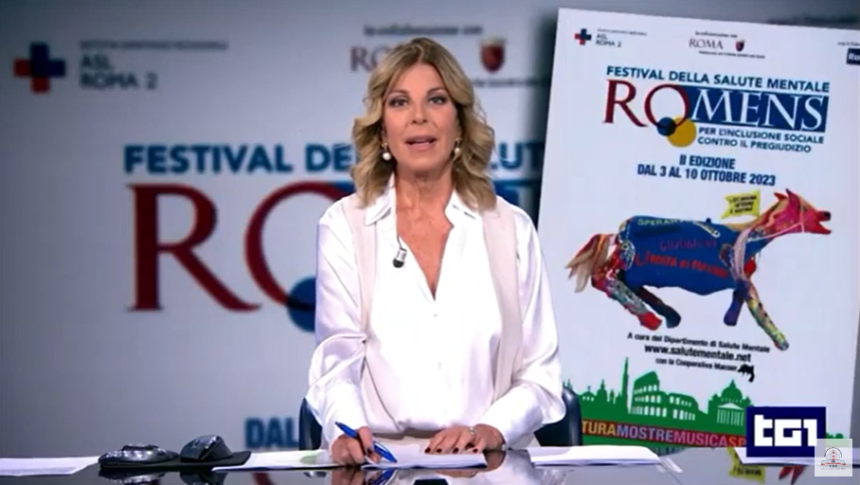 Tg1 per Romens il Festival Asl Roma 2 per sconfiggere i pregiudizi sulla salute mentale