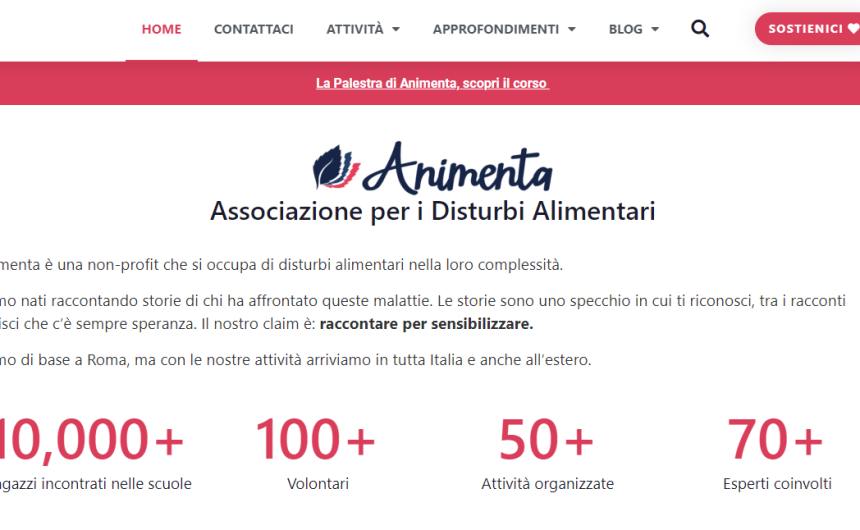 animenta Animenta, un nuovo modo di affrontare i disturbi alimentari con l’aiuto di un’associazione