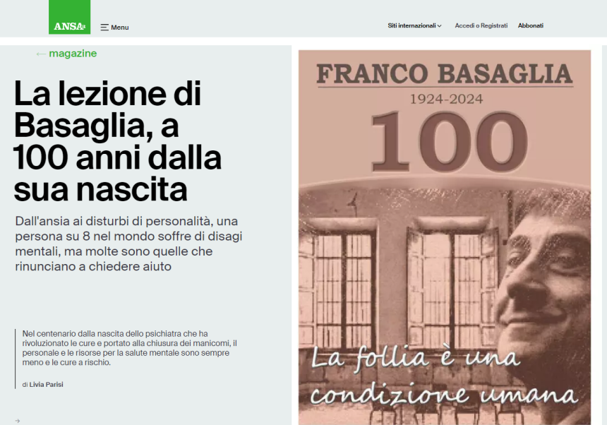 La lezione di Basaglia, a 100 anni dalla sua nascita