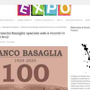 Centenario nascita Basaglia: speciale web e incontri in scuole all’asl Rm2