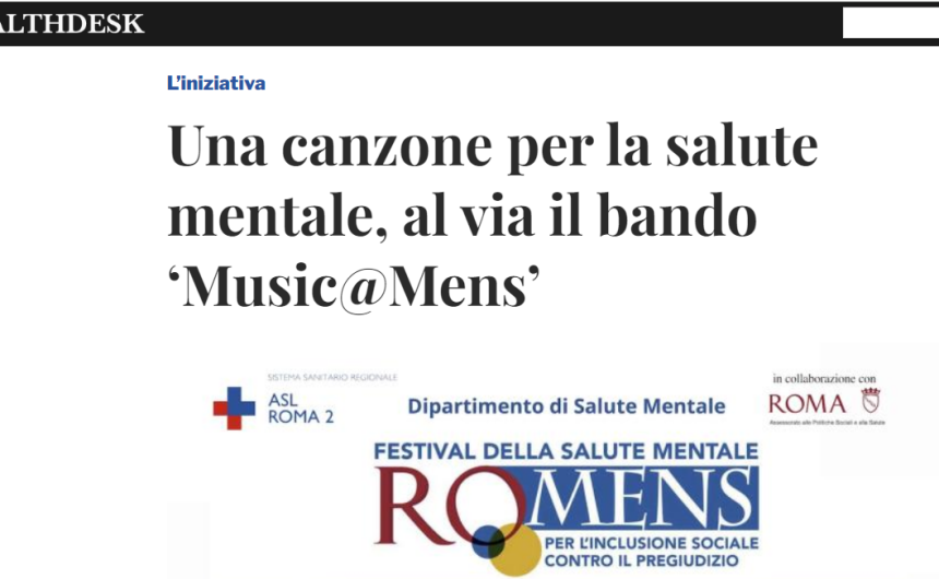 Una canzone per la salute mentale, al via il bando ‘Music@Mens’