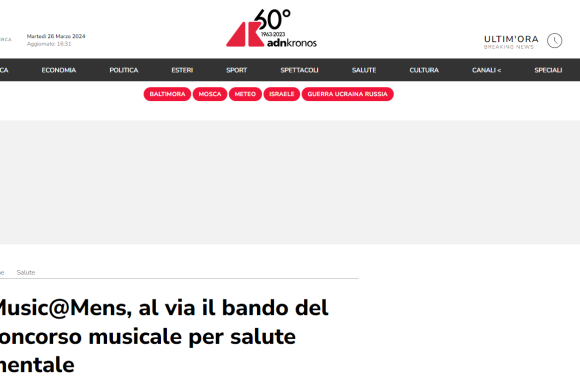 Music@Mens, al via il bando del concorso musicale per salute mentale