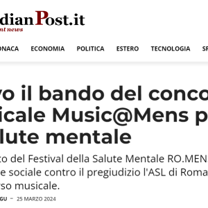 Attivo il bando del concorso musicale Music@Mens per la salute mentale