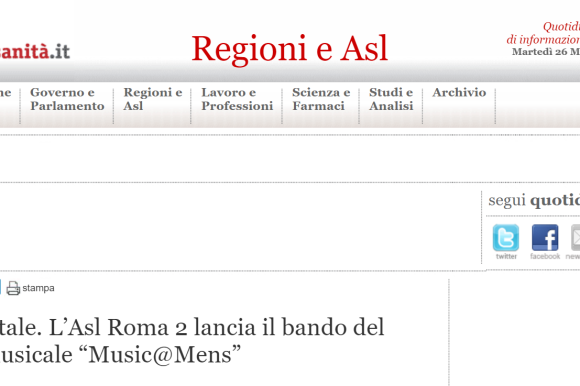 Salute mentale. L’Asl Roma 2 lancia il bando del concorso musicale “Music@Mens”