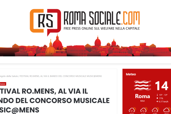 FESTIVAL RO.MENS, AL VIA IL BANDO DEL CONCORSO MUSICALE MUSIC@MENS