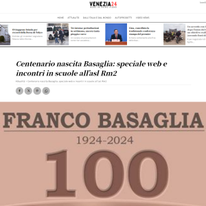 Centenario nascita Basaglia: speciale web e incontri in scuole all’asl Rm2