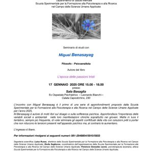 Seminario di studi con Miguel Benasayag