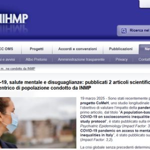 CoMeH, impatto della pandemia di COVID-19 su salute mentale e accesso ai servizi psichiatrici