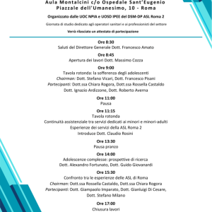 La Giornata Studio sugli adolescenti organizzata da NPIA, IPEE del DSM-DP ASL Roma2