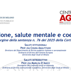 Costituzione, Salute Mentale e Coercizione – Conferenza