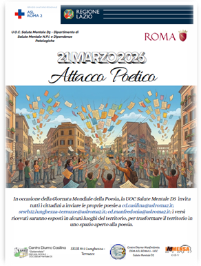 Attacco Poetico 21 Marzo 2026 – Giornata Mondiale della poesia, a cura di U.O.C. Salute Mentale D5