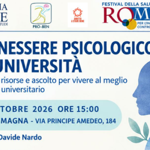 RO.MENS in collaborazione con Roma Tre, per la Giornata Mondiale della Salute Mentale