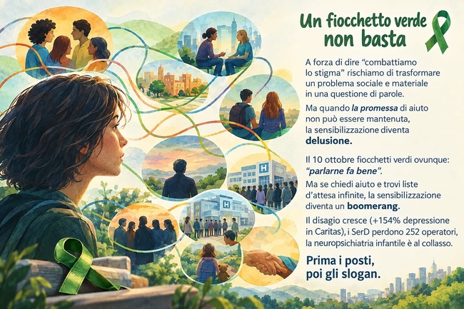 rosini (1) Salute mentale, il fiocchetto verde non basta: servizi e assistenza allo stremo, di Claudio Rosini